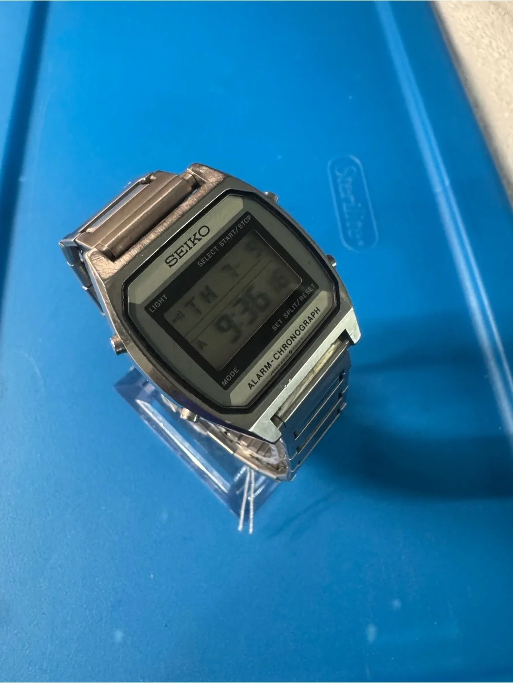 Seiko Digital Alarm Chronograph Watch - Silver
